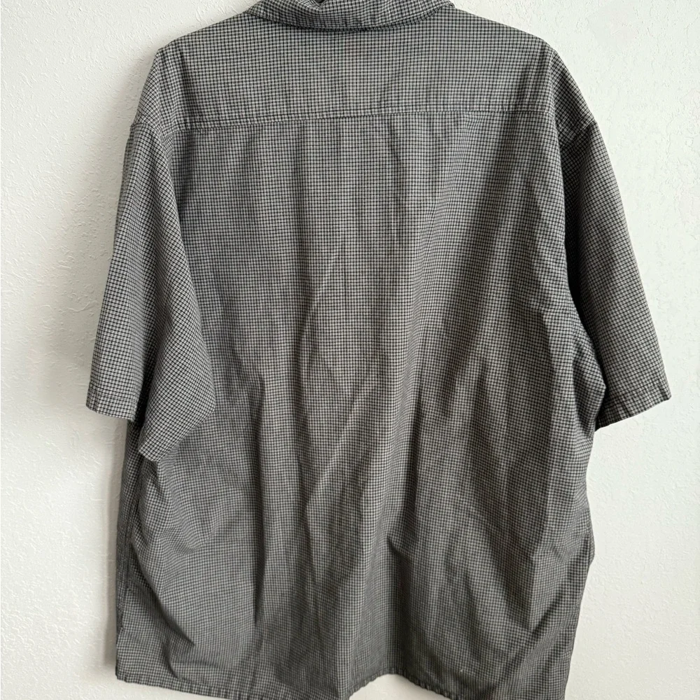 Men’s Brown Dickies Microplaid Short Sleeve Gorpcore, Workmen’s Button Up Shirt - Picture 6 of 6